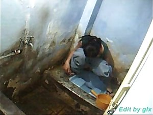 Hidden Camera Captured Tamil Girl Peeing In Bathroom