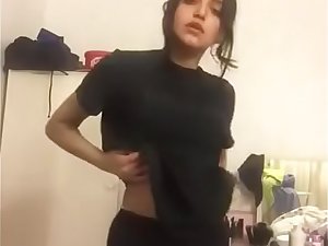 Desi college teen stripping porn filmed inside her bedroom
